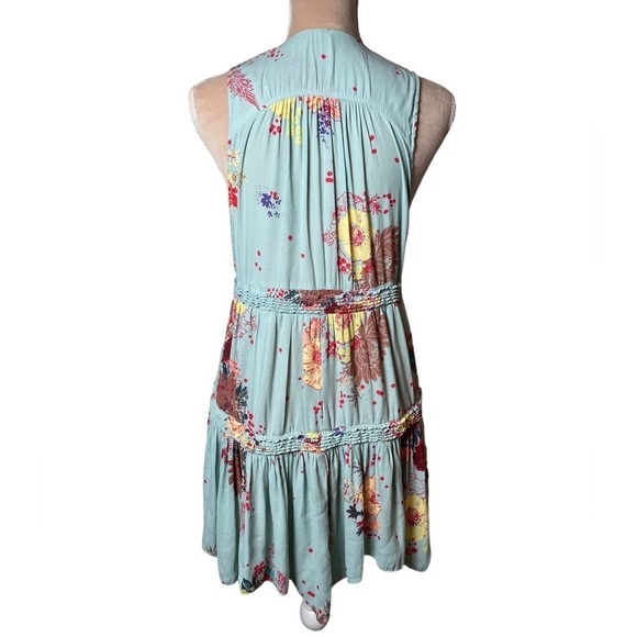 Free People Blue Purple Haze Boho Tunic Tank Top S - Picture 3 of 6